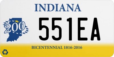 IN license plate 551EA