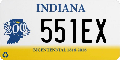 IN license plate 551EX