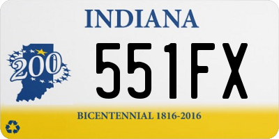 IN license plate 551FX