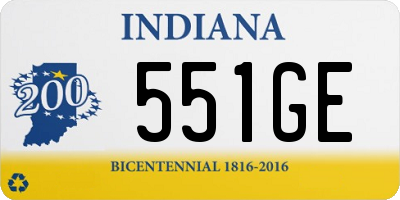 IN license plate 551GE