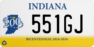 IN license plate 551GJ