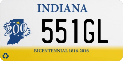 IN license plate 551GL