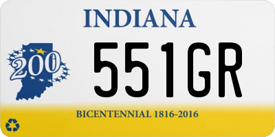 IN license plate 551GR