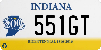 IN license plate 551GT