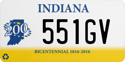 IN license plate 551GV