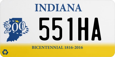 IN license plate 551HA