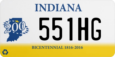 IN license plate 551HG