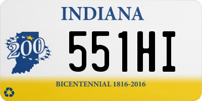 IN license plate 551HI