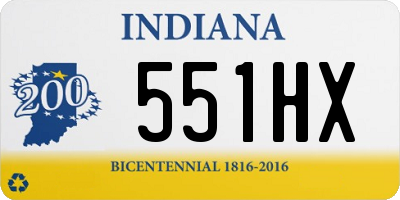 IN license plate 551HX