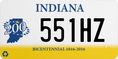 IN license plate 551HZ