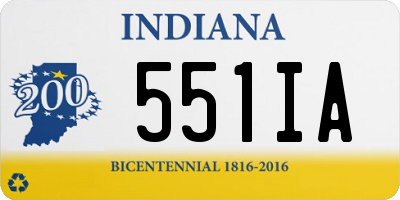 IN license plate 551IA