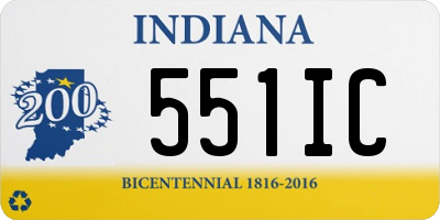 IN license plate 551IC