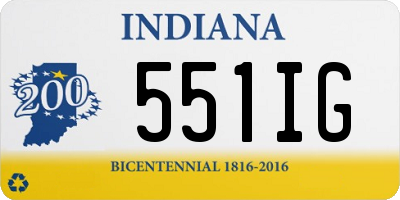 IN license plate 551IG