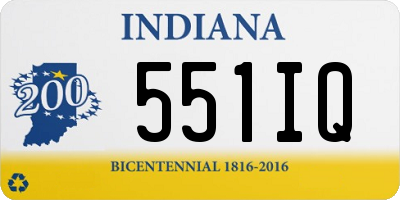 IN license plate 551IQ