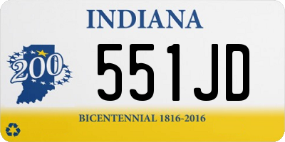 IN license plate 551JD