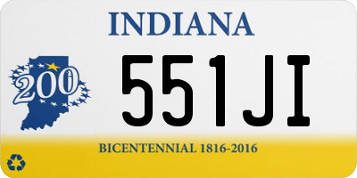 IN license plate 551JI