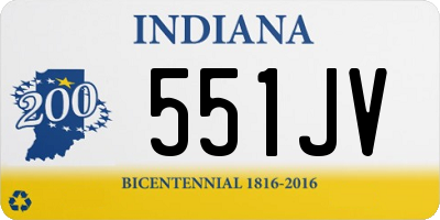 IN license plate 551JV