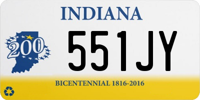 IN license plate 551JY