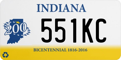 IN license plate 551KC