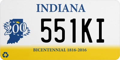 IN license plate 551KI