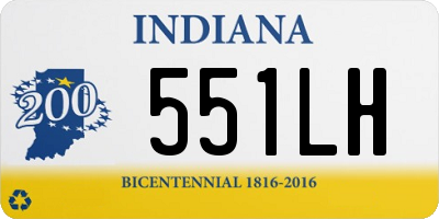 IN license plate 551LH