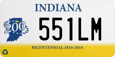 IN license plate 551LM