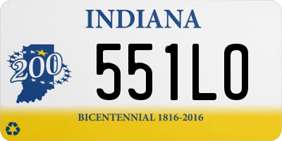 IN license plate 551LO