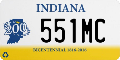 IN license plate 551MC