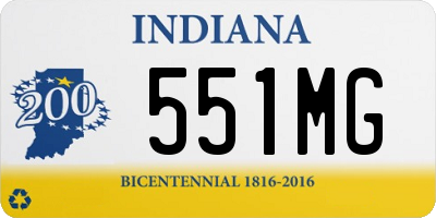 IN license plate 551MG