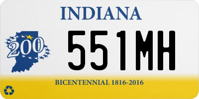 IN license plate 551MH