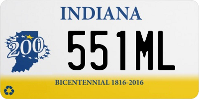 IN license plate 551ML