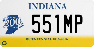 IN license plate 551MP