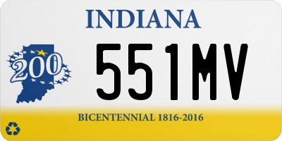 IN license plate 551MV