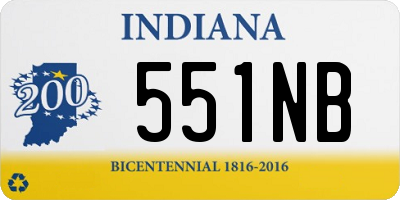 IN license plate 551NB