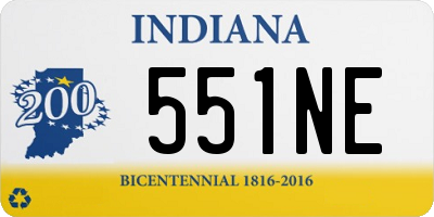 IN license plate 551NE