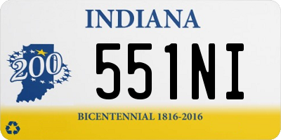 IN license plate 551NI