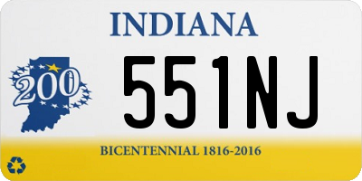 IN license plate 551NJ