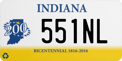 IN license plate 551NL