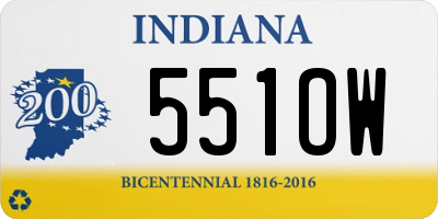 IN license plate 551OW