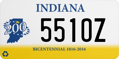 IN license plate 551OZ