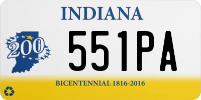 IN license plate 551PA