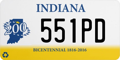 IN license plate 551PD