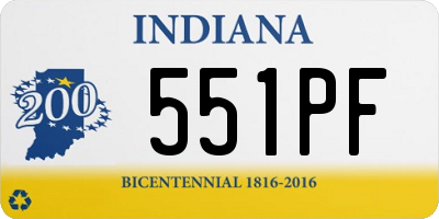 IN license plate 551PF