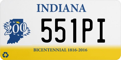 IN license plate 551PI