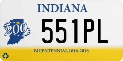 IN license plate 551PL