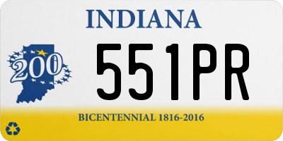 IN license plate 551PR