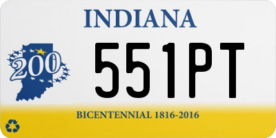 IN license plate 551PT