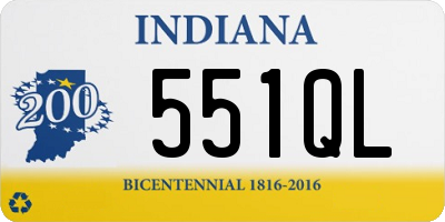 IN license plate 551QL