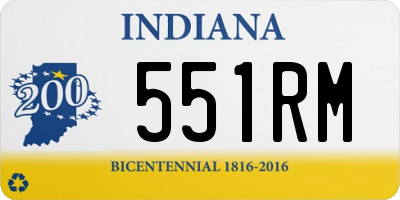 IN license plate 551RM