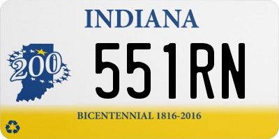 IN license plate 551RN